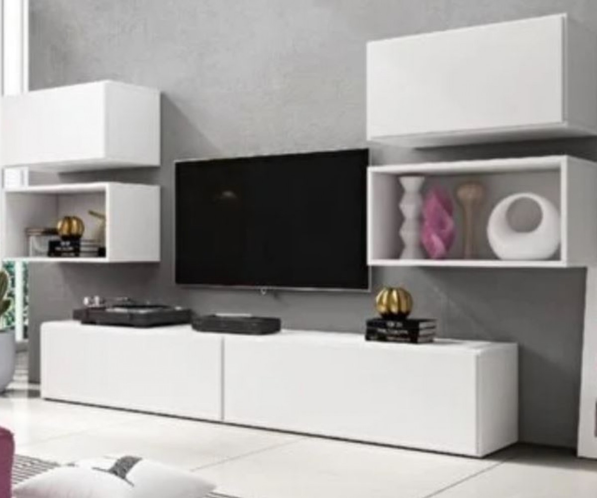 Mozide White Angle Tv Ünitesi