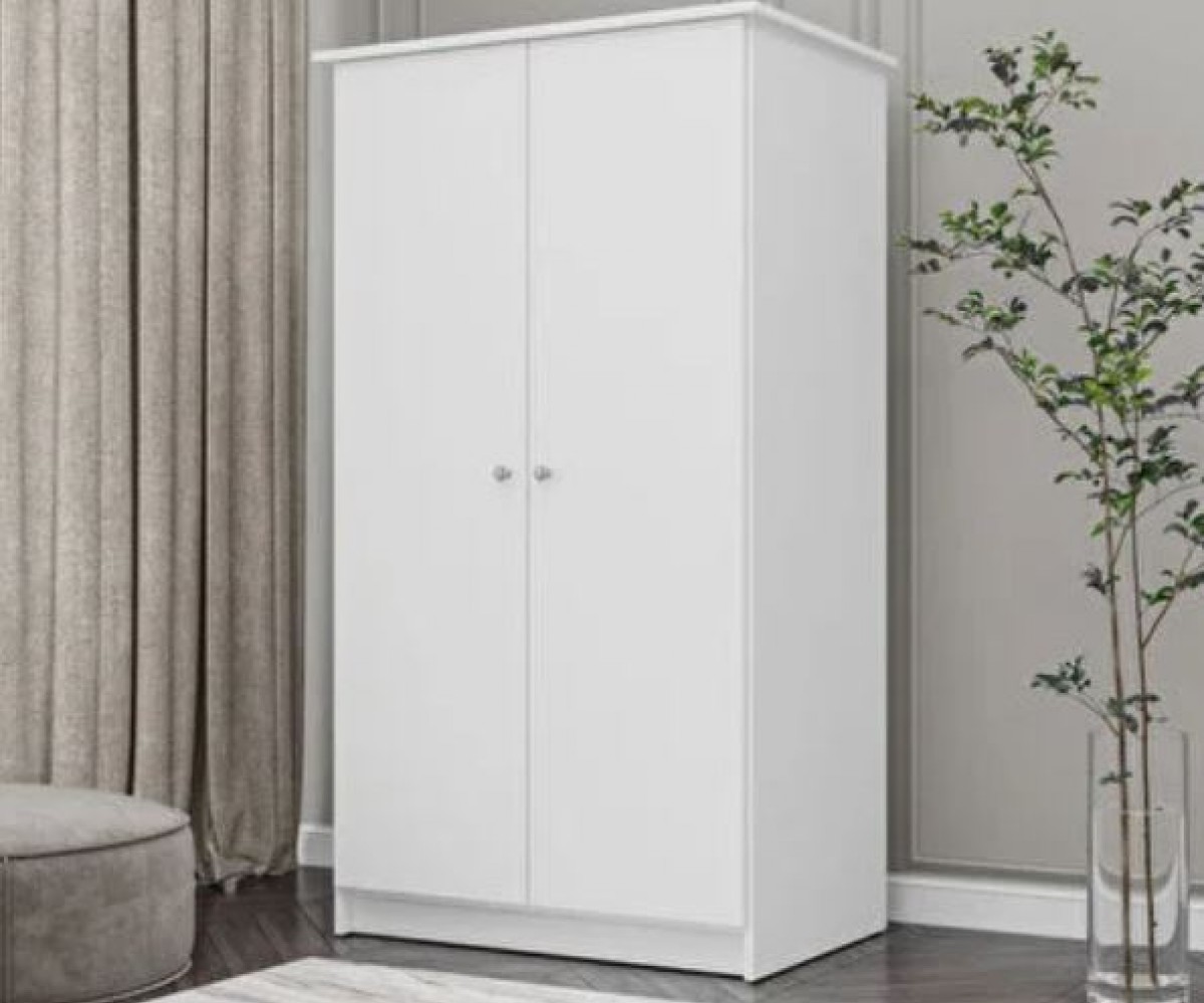 Mozide MDF Saint Gardırop  2 Kapaklı Askılı ve Raflı