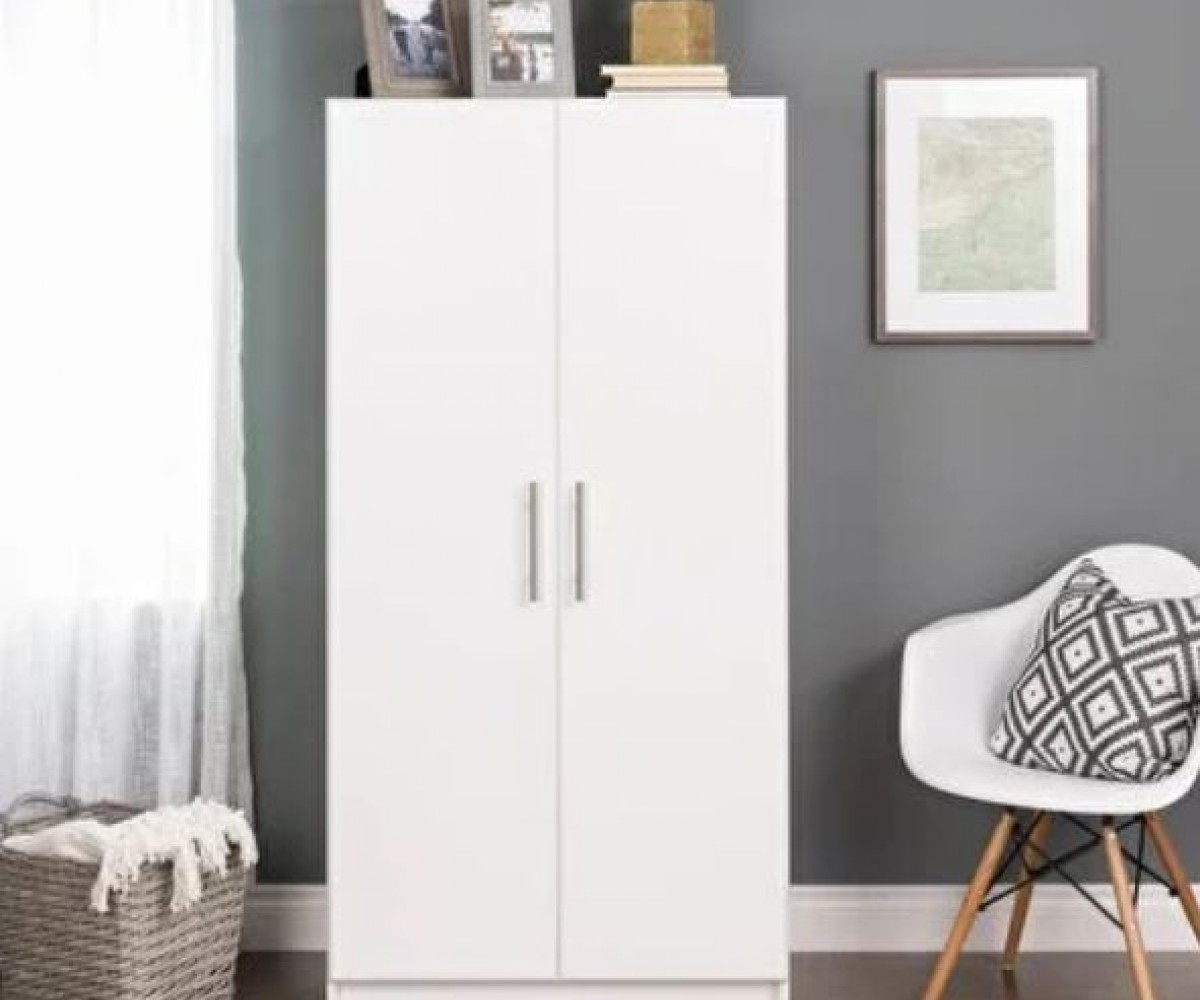 Mozide MDF Leno Gardırop  2 Kapaklı Askılı ve Raflı
